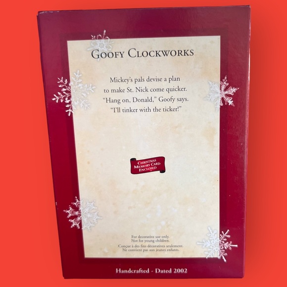 Hallmark Disney Goofy' Clockworks Ornament 2002 Mickey Mouse Donald Duck - Picture 2 of 4